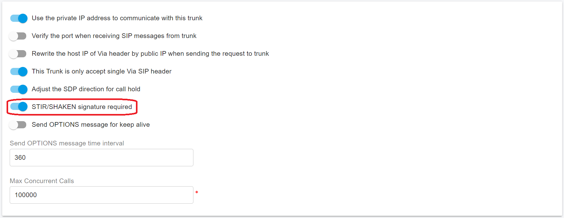 Tải lên chứng chỉ STIR/SHAKEN