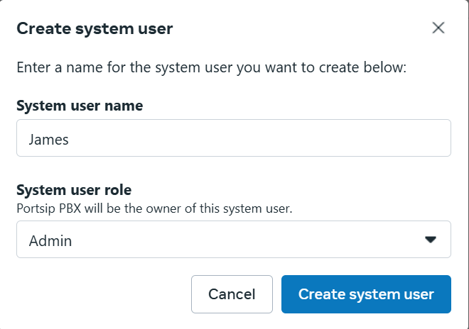Add System User