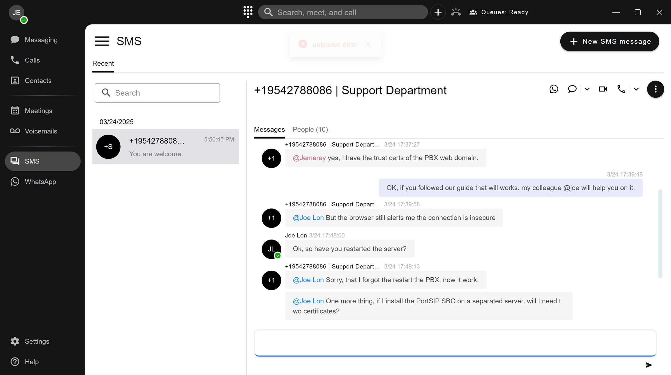 SMS WhatsApp Queue 2
